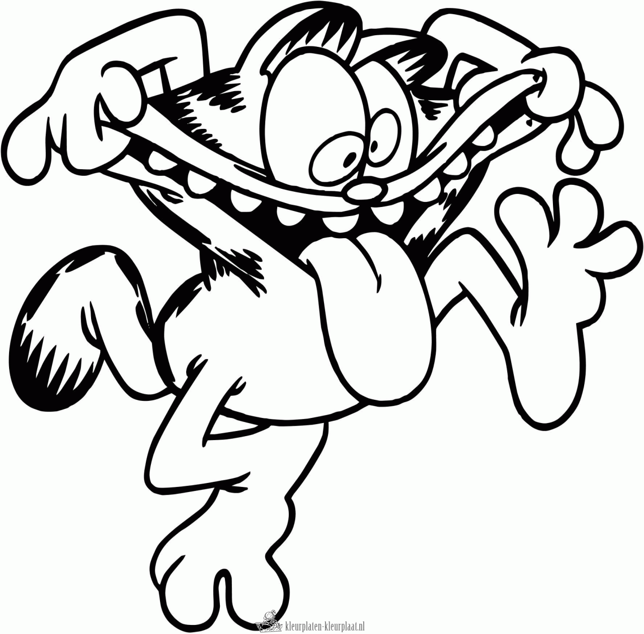 Garfield 66 kleurplaat
