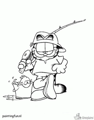 Garfield 70 kleurplaat