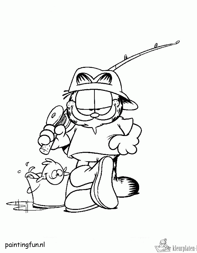 Garfield 70 kleurplaat