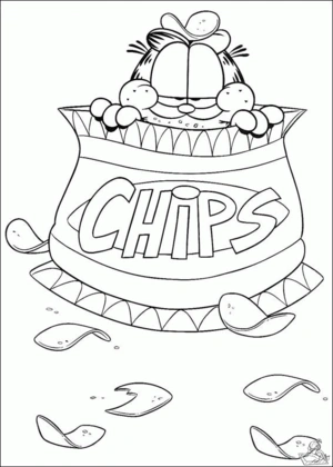 Garfield 77 kleurplaat