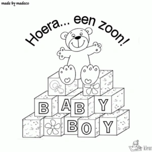 Geboorte kleurplaten om te printen en kleuren