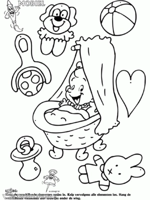 Geboorte 6 kleurplaat