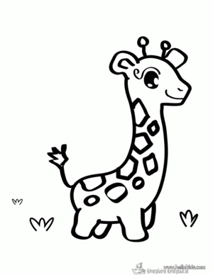 Giraffe 4 kleurplaat