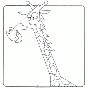 Giraffe 53 kleurplaat