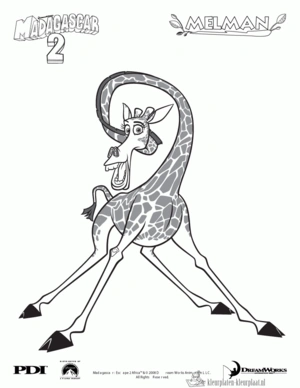 Giraffe 59 kleurplaat