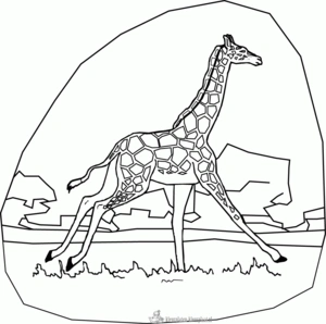 Giraffe 69 kleurplaat