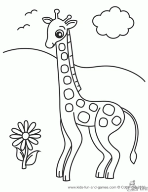 Giraffe 82 kleurplaat