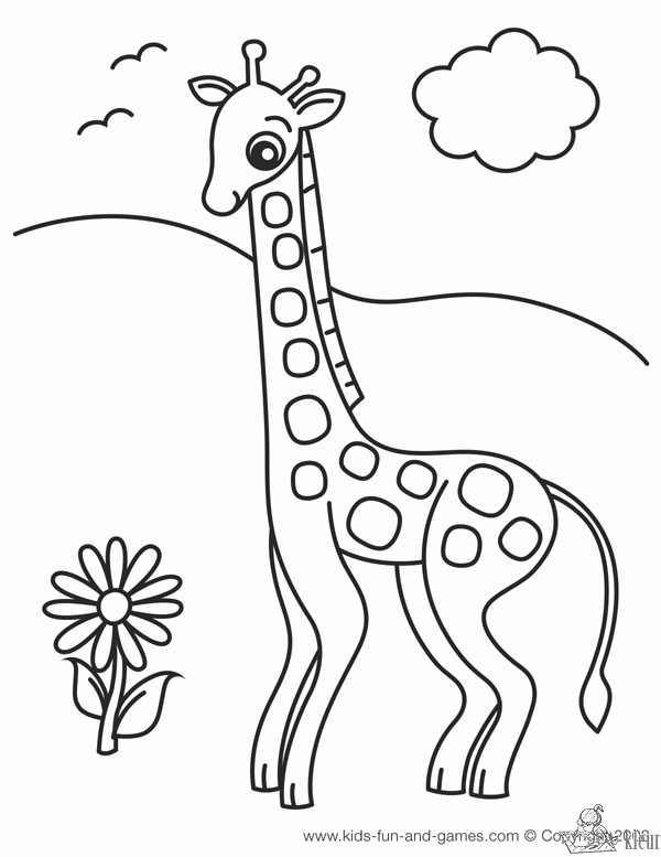 Giraffe 82 kleurplaat