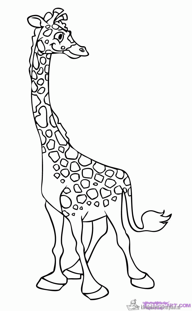 Giraffe 85 kleurplaat