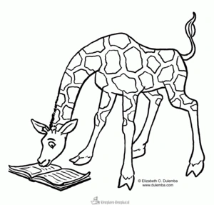 Giraffe 9 kleurplaat