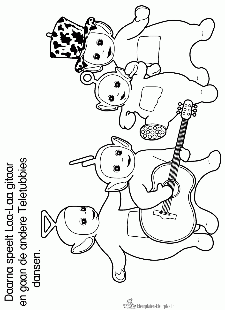 Gitaar 10 kleurplaat