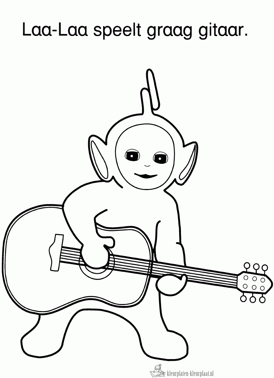 Gitaar 38 kleurplaat