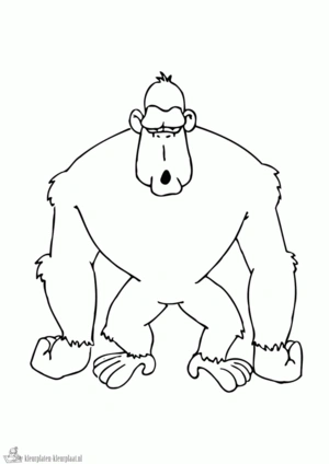 Gorilla 15 kleurplaat