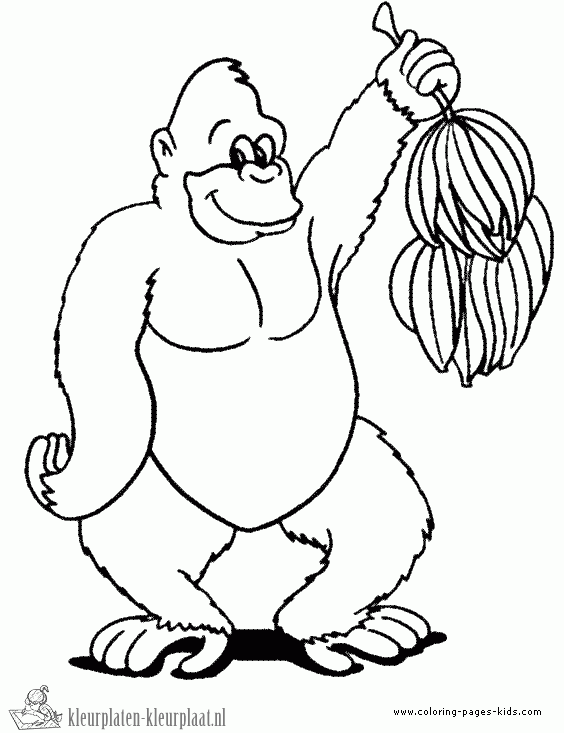 Gorilla 2 kleurplaat