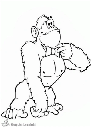 Gorilla 34 kleurplaat