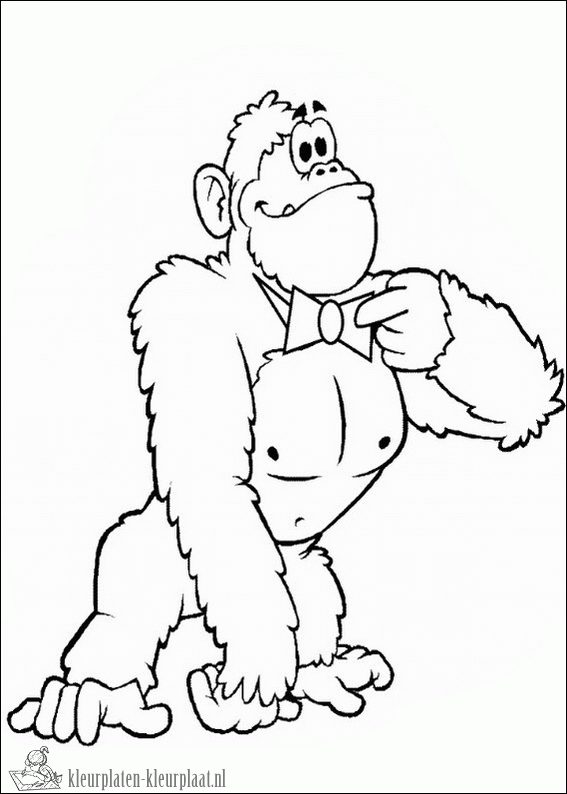 Gorilla 34 kleurplaat