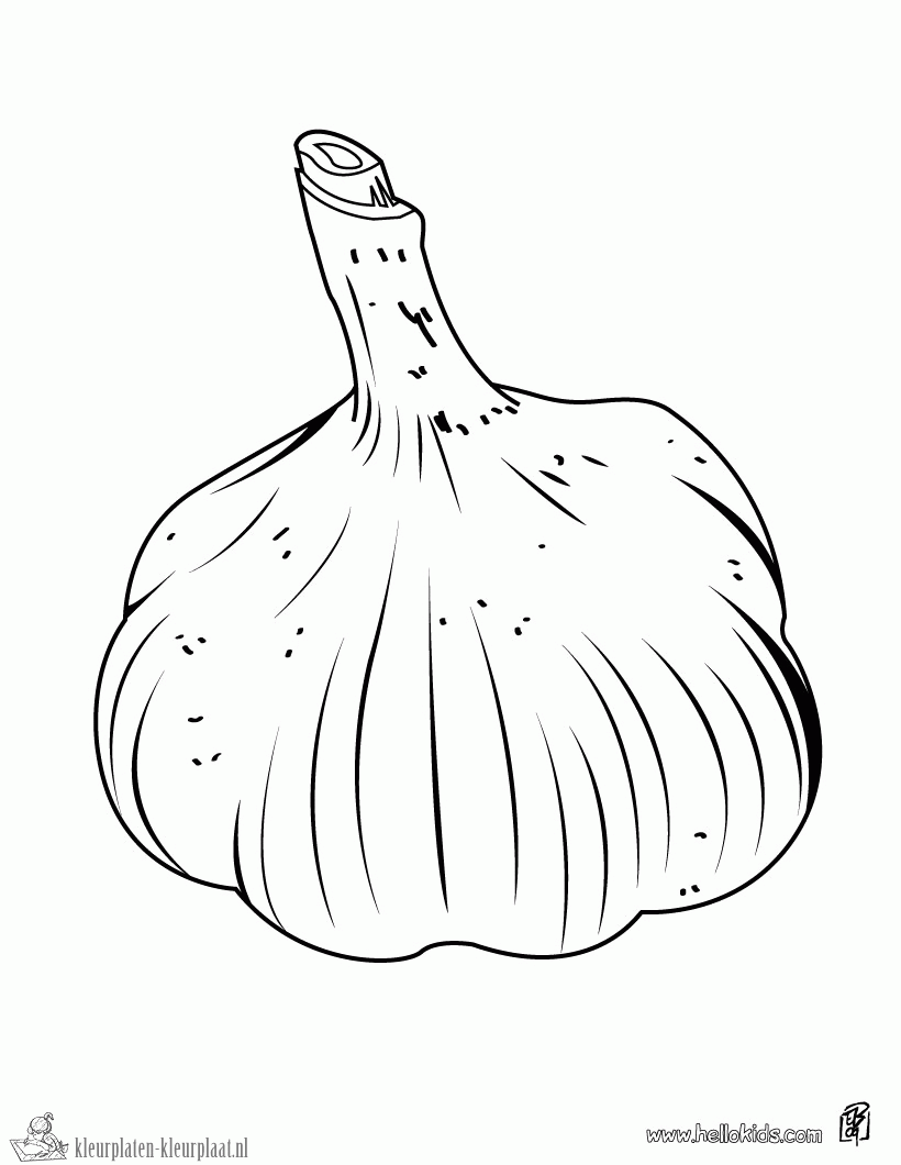 Groente 30 kleurplaat
