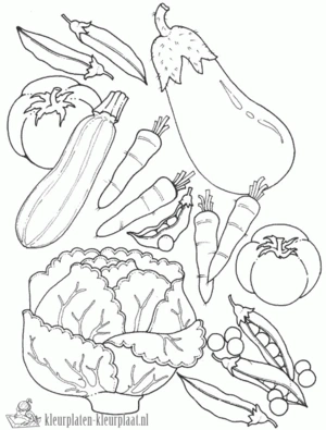 Groente 6 kleurplaat