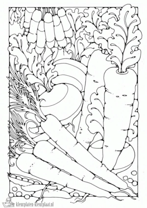 Groente 9 kleurplaat