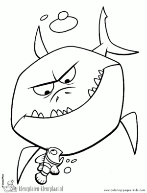 Haai 46 kleurplaat