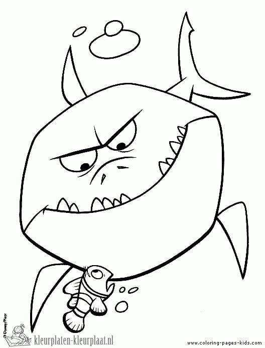 Haai 46 kleurplaat