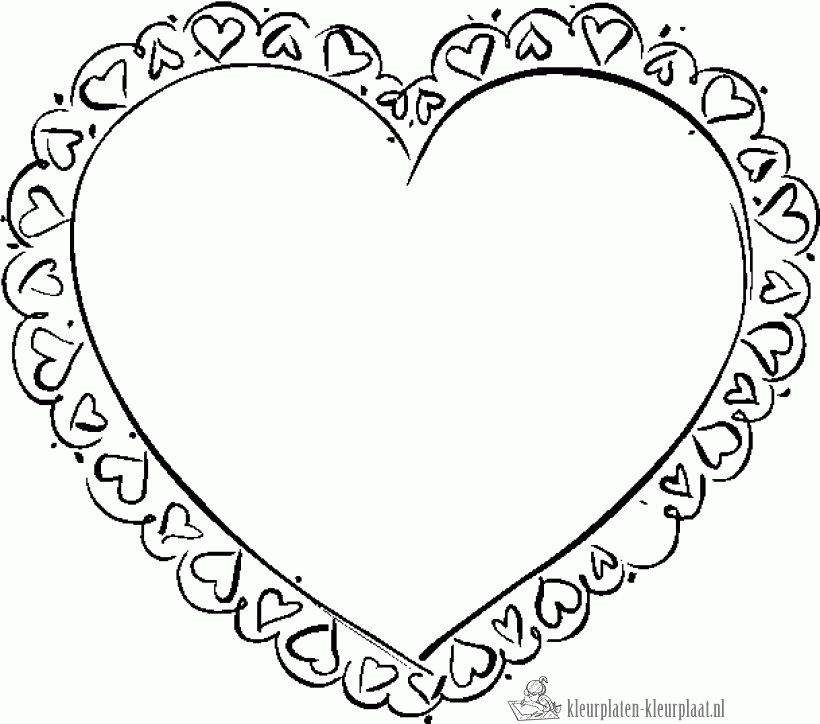 Hart 1 kleurplaat