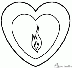 Hart 8 kleurplaat