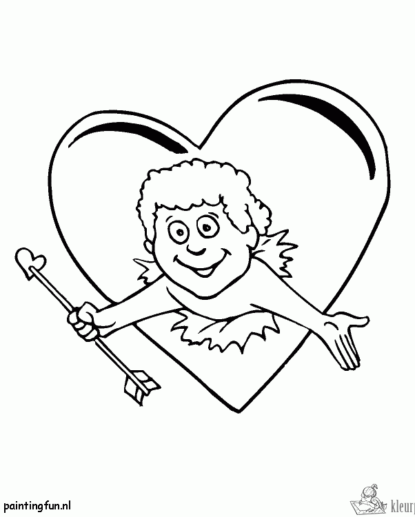 Hart 9 kleurplaat