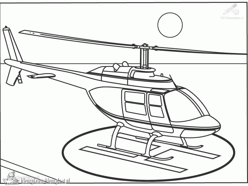 Helicopter 1 kleurplaat