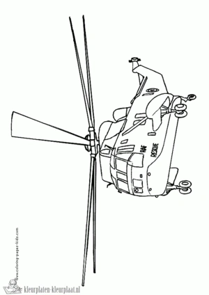 Helicopter 10 kleurplaat