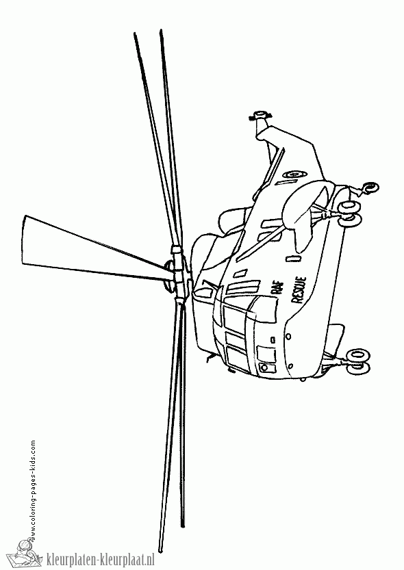 Helicopter 10 kleurplaat