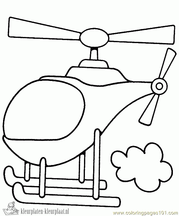 Helicopter 15 kleurplaat