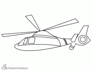 Helicopter 25 kleurplaat