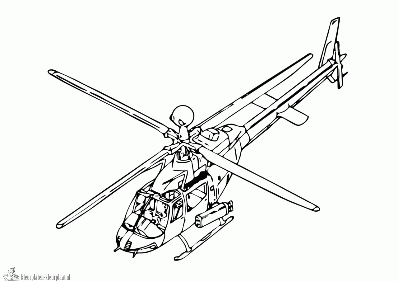 Helicopter 8 kleurplaat