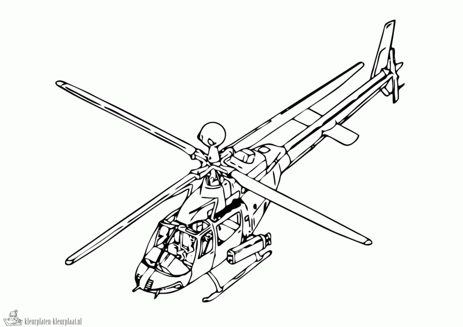 Helicopter 8 kleurplaat
