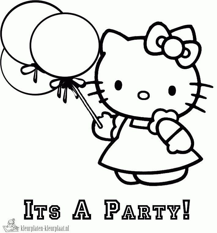 Hello kitty 15 kleurplaat