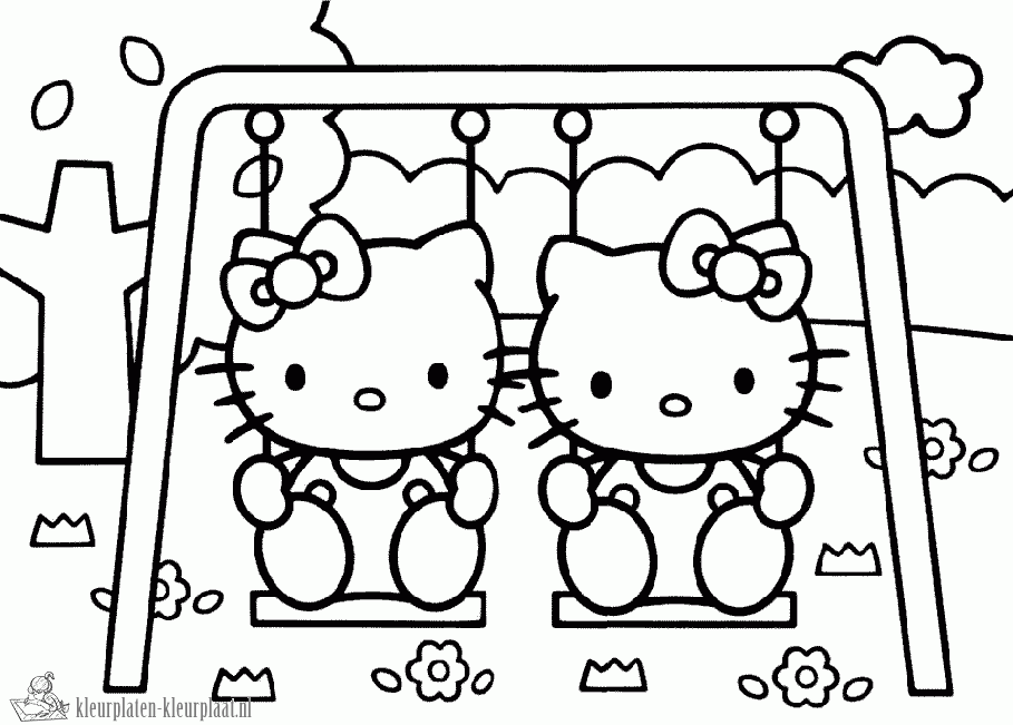 Hello kitty 20 kleurplaat