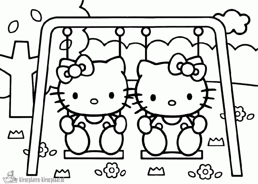 Hello kitty 20 kleurplaat