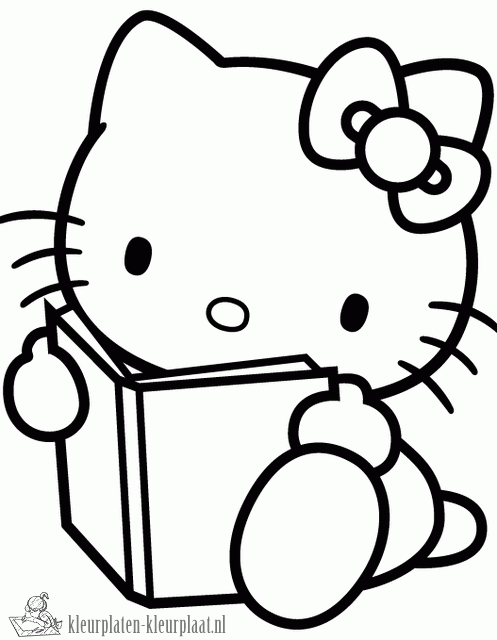Hello kitty 23 kleurplaat