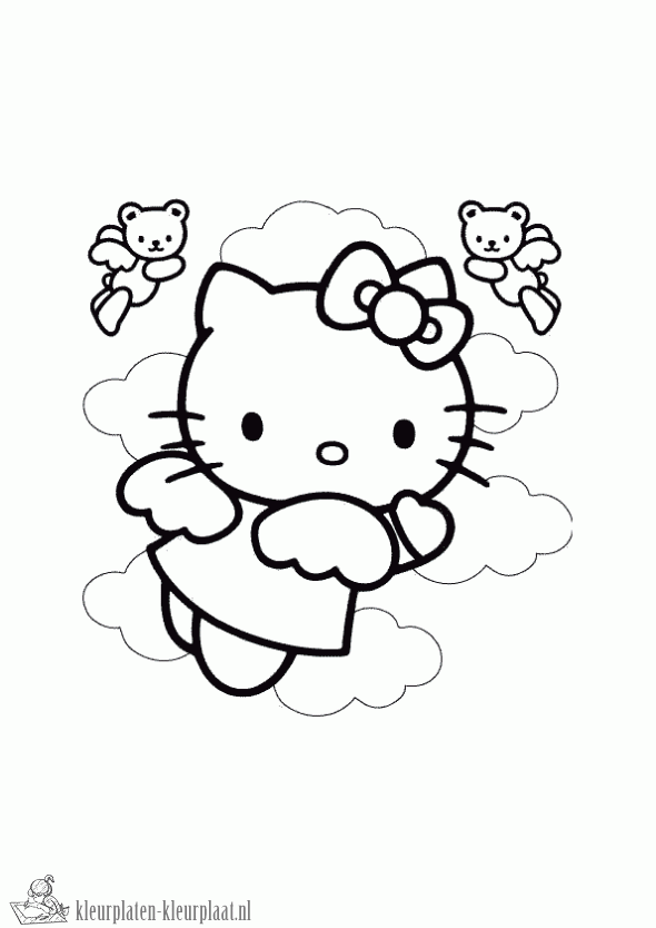 Hello kitty 30 kleurplaat
