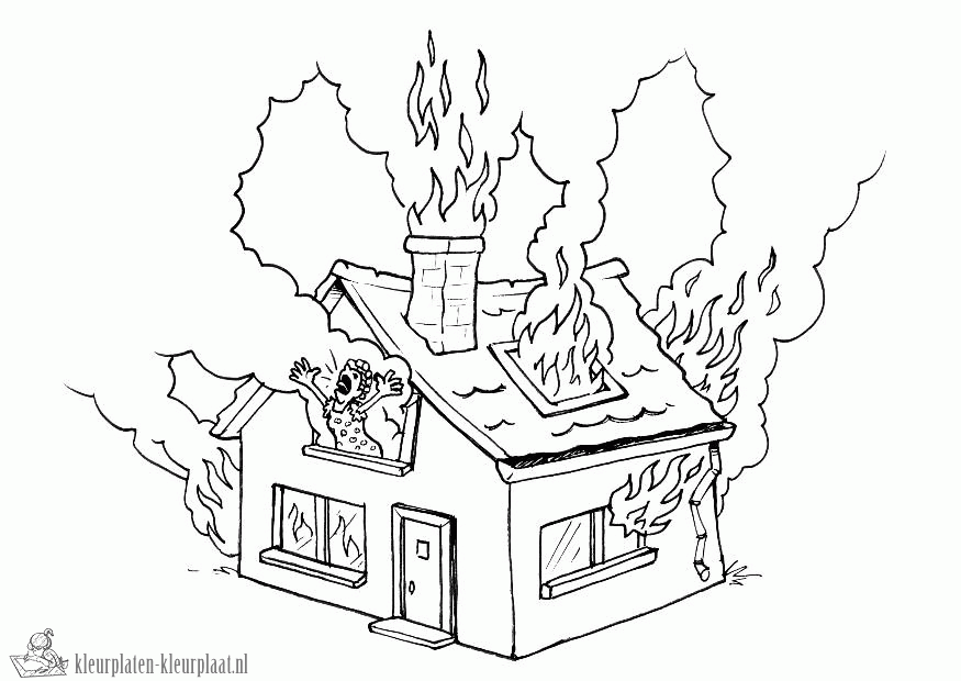 Huis 19 kleurplaat