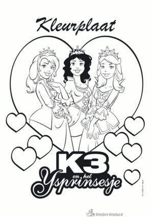 K3 1 kleurplaat