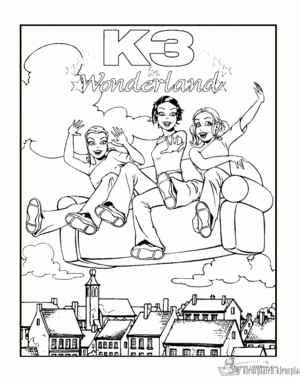 K3 25 kleurplaat