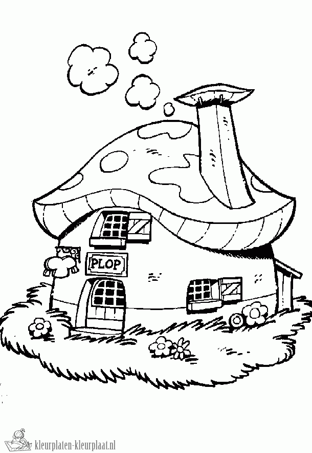 Kabouter plop 16 kleurplaat