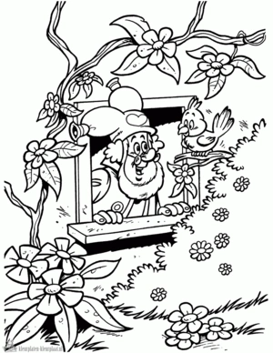 Kabouter plop 2 kleurplaat