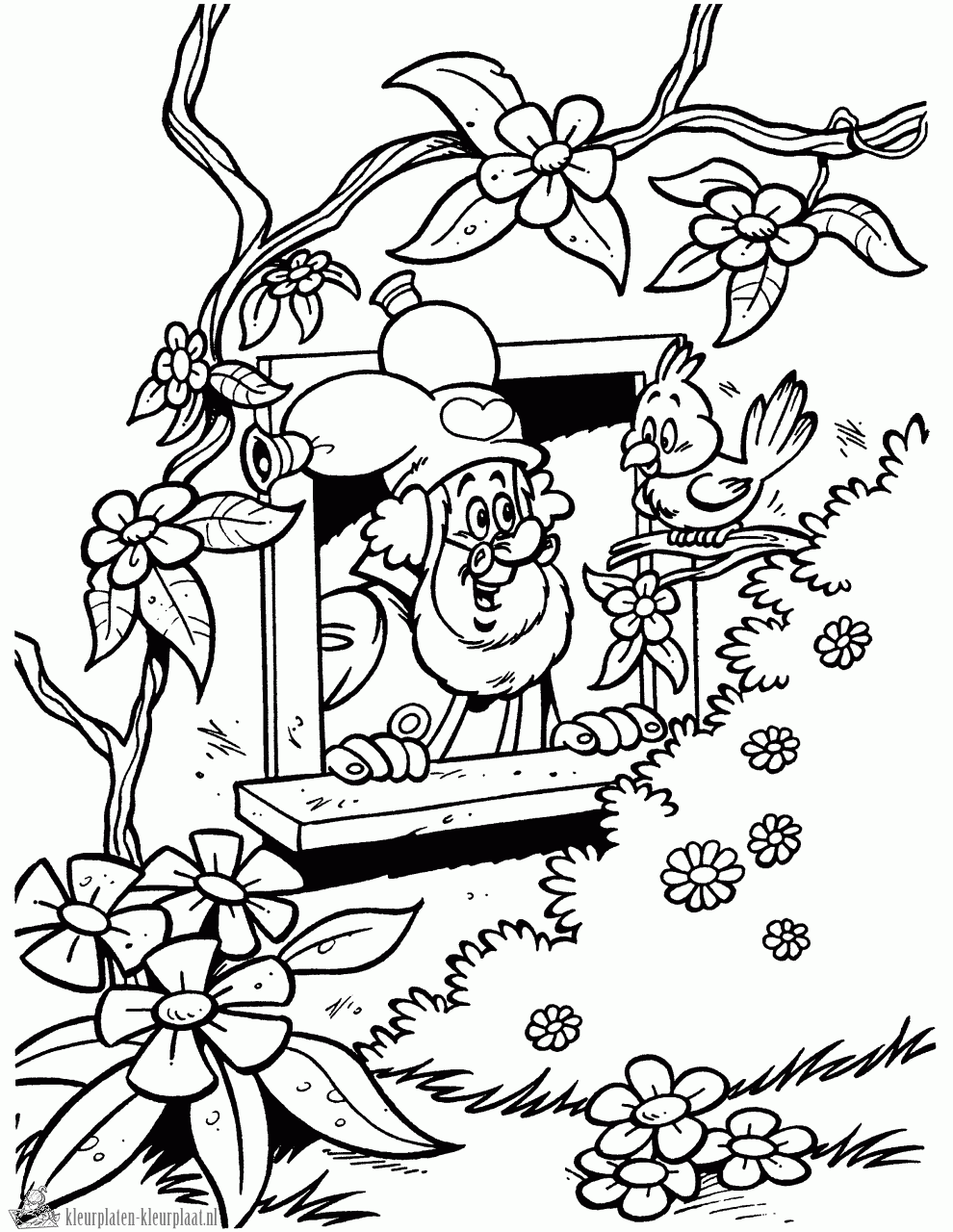 Kabouter plop 2 kleurplaat