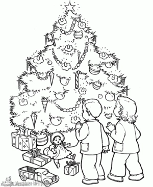 Kerstboom 11 kleurplaat