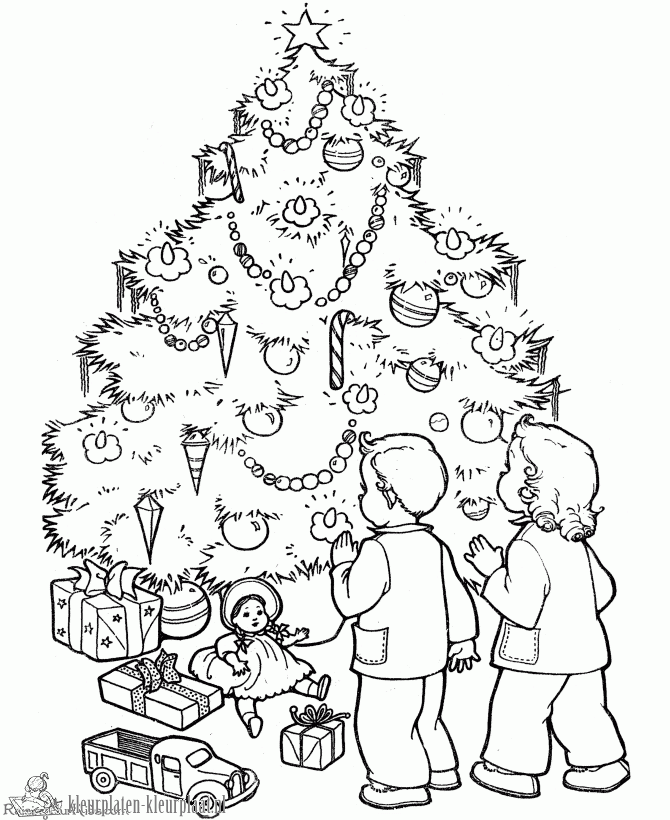 Kerstboom 11 kleurplaat