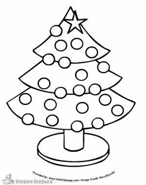 Kerstboom 12 kleurplaat