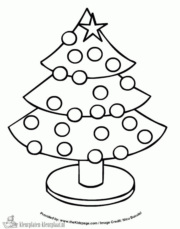 Kerstboom 12 kleurplaat